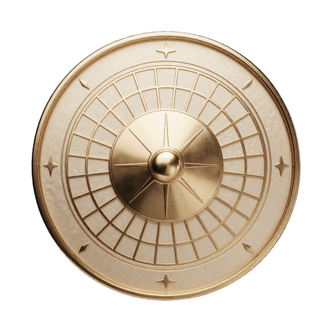 Goldenes Roulette-Rad Icon - Live Roulette im Millioner Casino